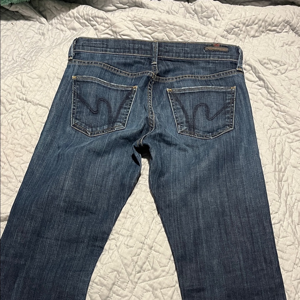 Citizens Of Humanity Dark Blue Straight Leg Jeans